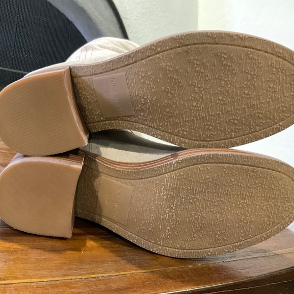 Hecee Block Heel Tailored Leather Boots Tan Suede Size 6.5 - Picture 9 of 10